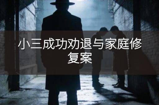 小三成功劝退与家庭修复案